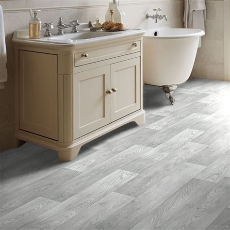 Grey White Vinyl Sheet Flooring