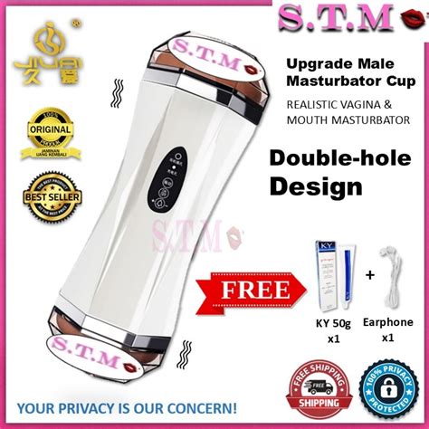 Double Head IN Vibration VAGINA ORAL MOUTH Male Masturbator