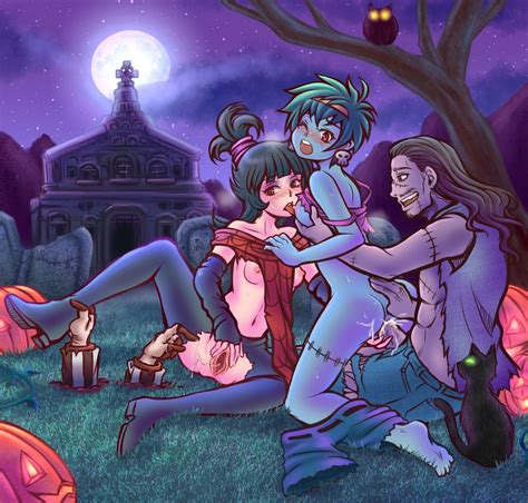 Commission Late Night Halloween Party By Octoppoi Hentai Foundry