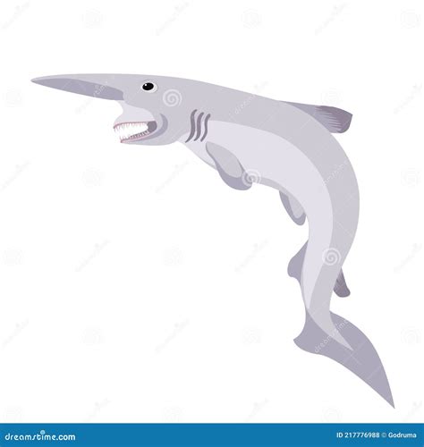 Goblin Shark Cartoon Background Seamless Wallpaper Vector Illustration