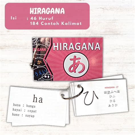 Jual Kartu Bahasa Jepang Dasar Hiragana Dan Katakana Flash Card Kartu