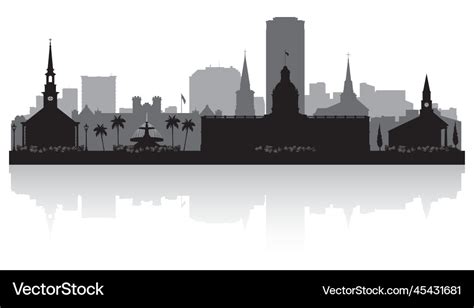 Tallahassee Florida City Skyline Silhouette Vector Image