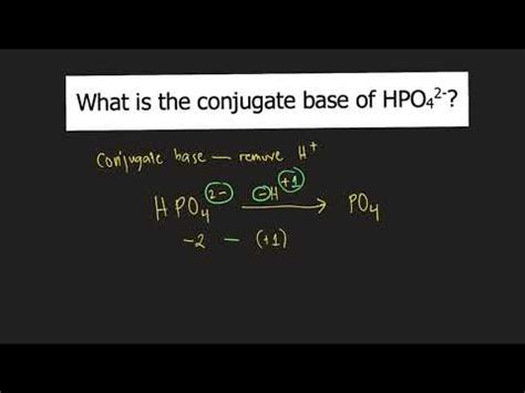 What Is The Conjugate Base Of HPO4 2 YouTube