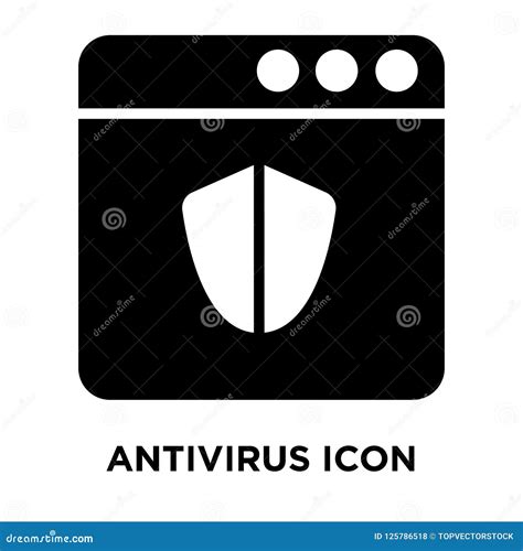 Antivirus Icon Vector Isolated On White Background Logo Concept Stock