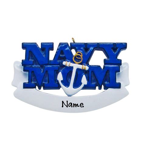 Navy Ornament Personalized Us Navy Military Mom Christmas Ornament