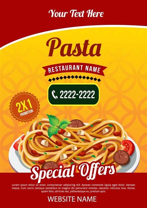 Free EPS file pasta poster template vector download Name: pasta poster template vector Files ...