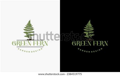 Green Fern Logo Icon Design Template Stock Vector Royalty Free