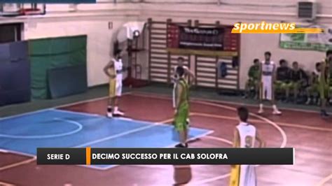 BASKET SERIE D Decimo Successo Per Il Cab Solofra YouTube