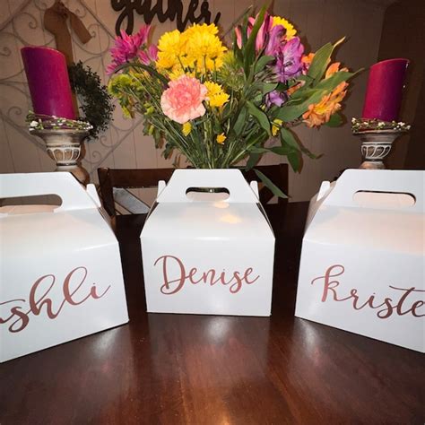 Personalized Gable Box Great T Box For Bridesmaids Groomsmen