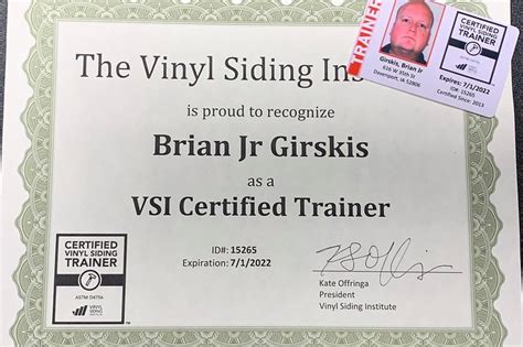 2024 Davenport VSI Vinyl Siding Institute Certification