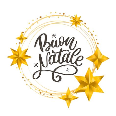 Premium Vector | Buon Natale lettering