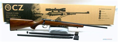 Cz Usa 455 3 Barrel Combo 17 Hmr 22 Wmr 22 Lr For Sale