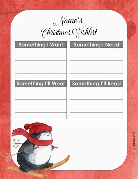 Free Christmas List Template Customize Online And Print At Home