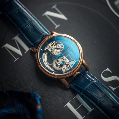 Montre Earnshaw Fowler Bridge Skeleton Automatic Blue Es