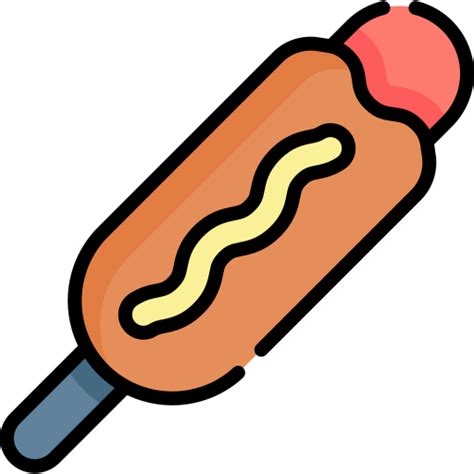 Corndog Iconos Gratis De Comida Y Restaurante