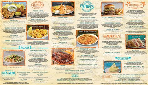 Menu at Margaritaville Restaurant - Nashville, Nashville