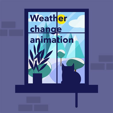 Weather change animation on Behance