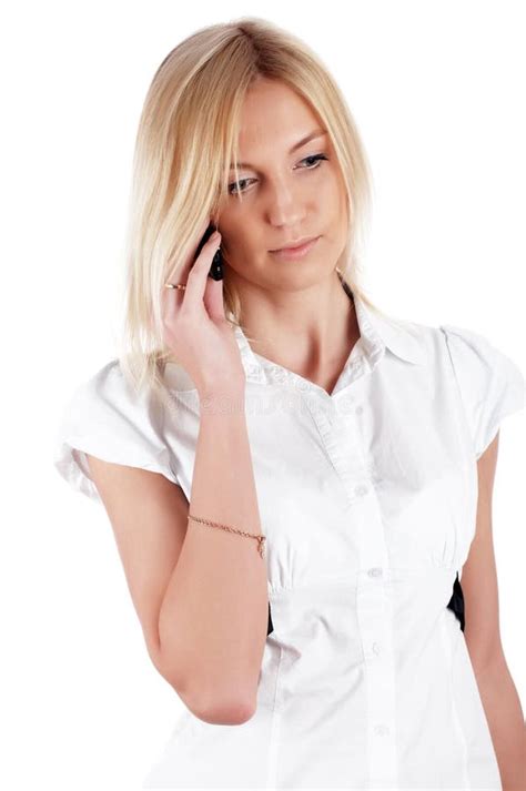 Femme D Affaires Blonde Avec Du Charme Image Stock Image Du Fille Femelle 12435557