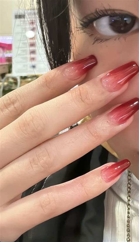 Blood Nail Unhas Bonitas Unhas Coloridas Unhas Compridas