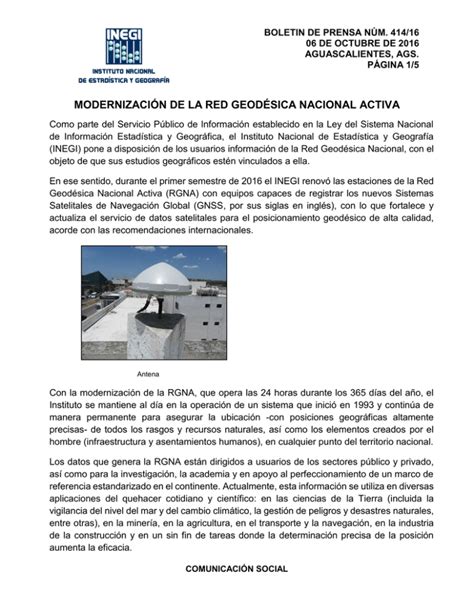 Modernizaci N De La Red Geod Sica Nacional Activa