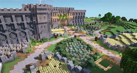 Minecraft Medieval Farm Design