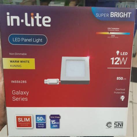 Jual In Lite Led Panel W Watt Square Ob Outbow Ditempel Inss