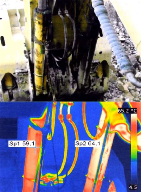 se realizó el monitoreo termográfico de los motores hidráulicos y