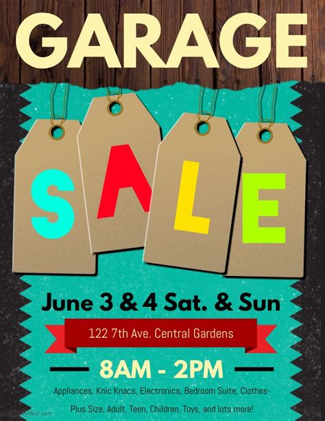 Garage Sale Flyer Template Free Free Garage Sales Flyer Templates ...