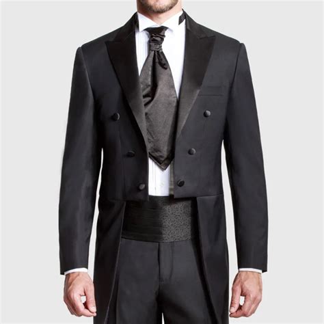 Buy 2018 Formal Custom Made Black Tailcoat Peaked