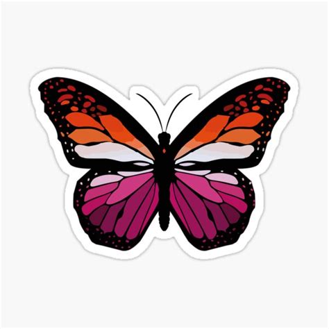Lesbian Monarch Butterfly Sticker Subtle Pride Flag Sticker For Sale By NoureddineDa Redbubble