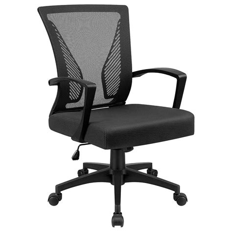 Lacoo Mid Back Office Desk Chair Ergonomic Mesh Task Chair With Lumbar