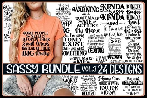 Sassy Bundle Svg Cutting Png Sublimation 24 Designs