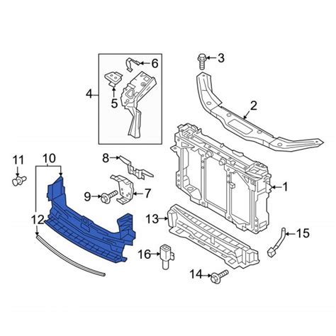 Mazda OE KB8A501C0C Front Radiator Support Air Duct