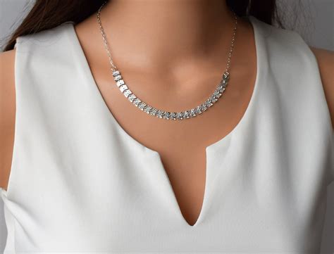 Sterling Silver Necklace Silver Necklace layered Necklace | Etsy