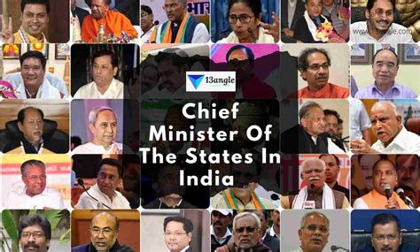 Short Notes On Chief Minister Of The States In India - 13angle