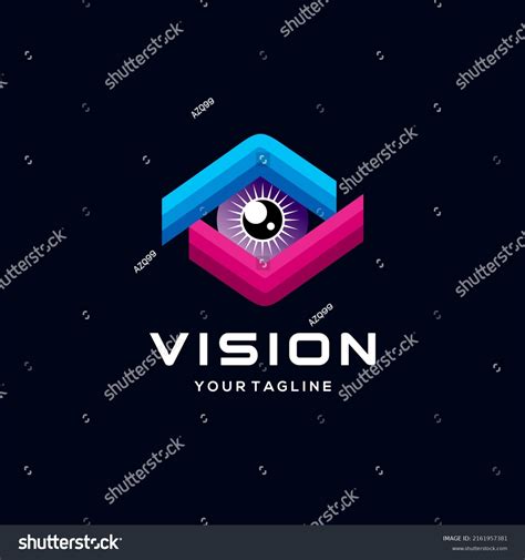 Modern Vision Logo Design Template Stock Vector Royalty Free