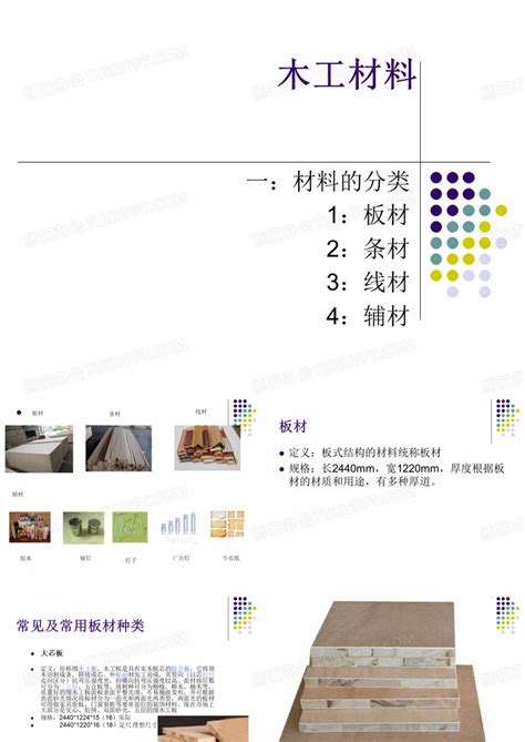 木工材料ppt模板下载编号ldnwezok熊猫办公