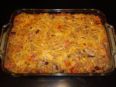 menu managed: Chili Spaghetti Casserole