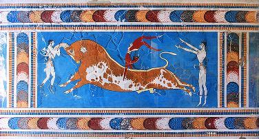 Palace of Knossos - Beautiful frescoes were discovered on the site, and reconstr