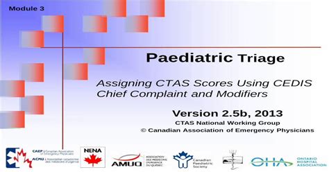 Pdf The Canadian Triage And Acuity Scale Caepca · Compare Adult