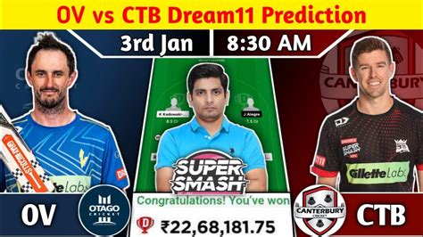 OV Vs CTB Dream11 OV Vs CTB Dream11 Team OV Vs CTB Dream11 Prediction