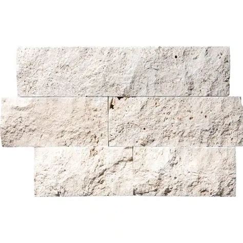 Premium Select 4xFL Classic Ivory Split Face Travertine Mosaic Texas