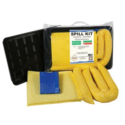 Litre Chemical Universal Compact Spill Kit With Drip Tray