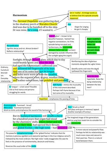 Harmonium - Simon Armitage: Analysed and Annotated by KateFal ...