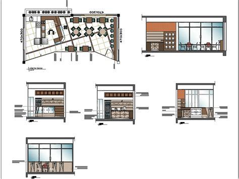 Cafetería en AutoCAD | Descargar CAD (305.83 KB) | Bibliocad
