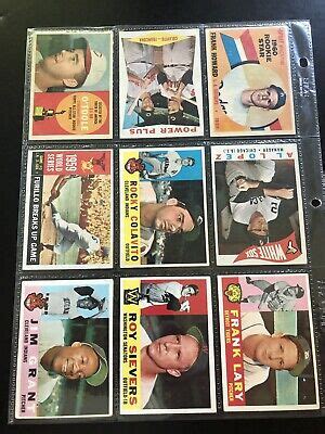 1960 TOPPS BASEBALL CARDS LOT 23 Cards GD EX NM Mix Wynn Colavito