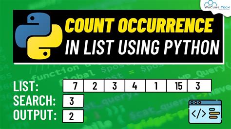 Python Program To Count The Occurrence Of An Item In A List English Youtube
