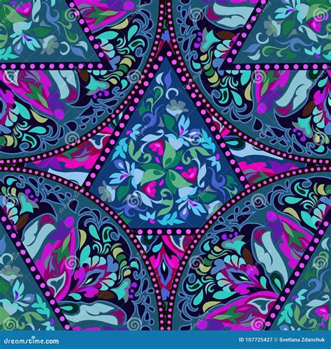 Hippie Mandala Pattern Stock Illustration Illustration Of Mandala