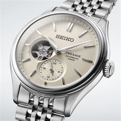 Seiko Presage Classic Series Shiro Iro Open Heart Spb J Otomatik