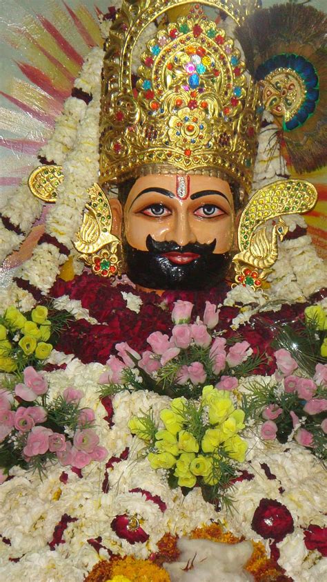 Khatu Shyam Face Closeup Lord God Barbarika Hd Phone Wallpaper